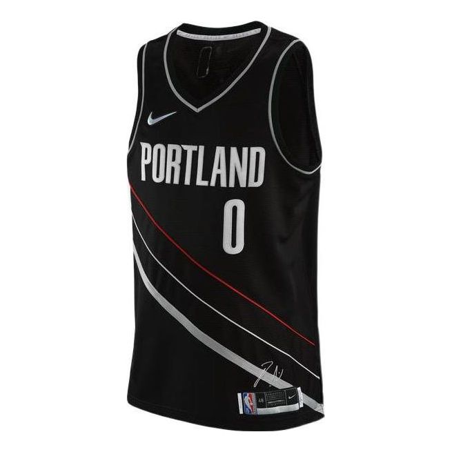 Nike x NBA Portland Trail Blazers Icon Edition Jerseys ‘Damian Lillard 0’ DH8068-010