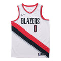 NBA Men’s Nike Damian Lillard Portland Trail Blazers SW Jersey White CW3607-106