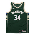 Nike NBA Sports Basketball Jersey/Vest SW Fan Edition Milwaukee Bucks Alphabet 34 Green 864489-323