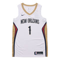Nike NBA Sports Basketball Jersey SW Fan Edition 20 Season New Orleans Pelicans Zion 1 White CW3601-107