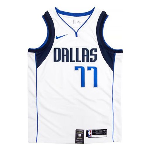 Nike Casual Sports NBA Dallas Mavericks Luka Doncic Swingman Jersey Men’s White 864411-102