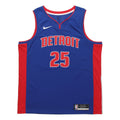 Nike NBA Casual Sports Basketball Jersey SW Fan Edition Detroit Pistons 25 Blue CW3664-401
