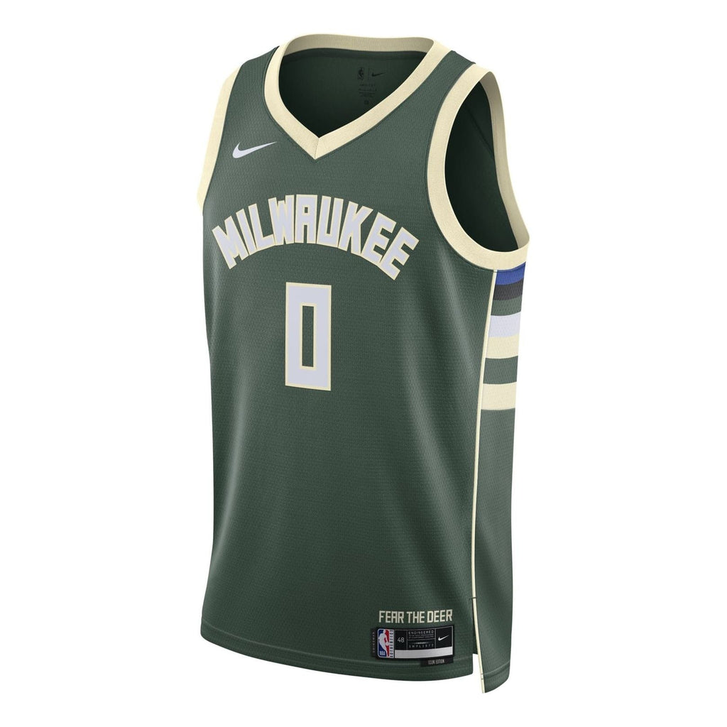 Nike Dri-FIT NBA 2022 Icon Edition Milwaukee Bucks Swingman Jersey ‘Damian Lillard’ DN2012-332