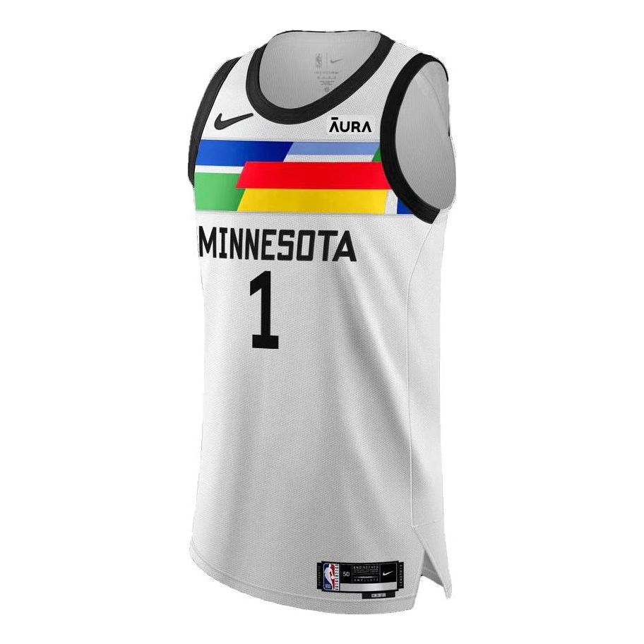 Nike x NBA MINNESOTA Edwards Jerseys T-Shirts ‘White’ DQ0252-100