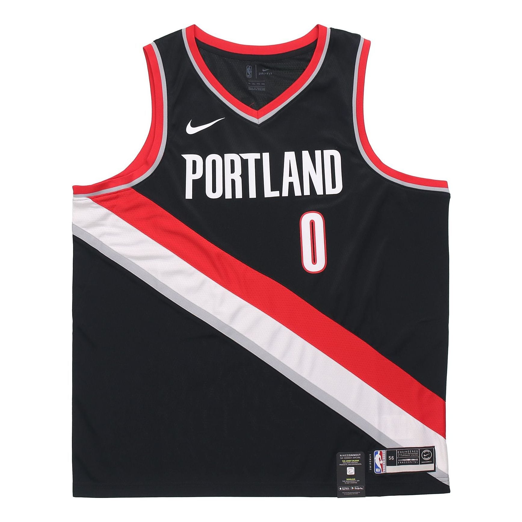 Nike NBA Damian Lillard Icon Edition Swingman Jersey ‘Red Black’ 864505-010