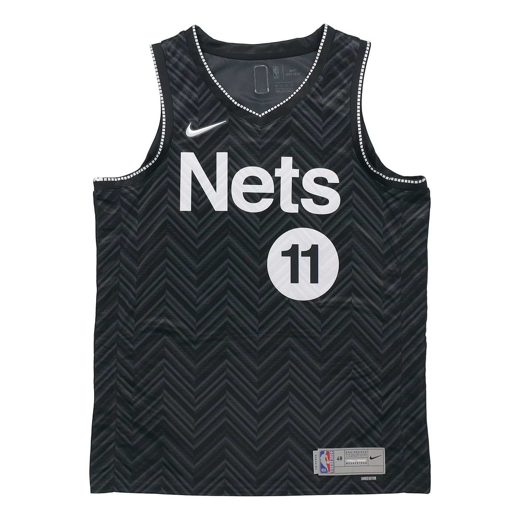 Men’s Nike NBA Retro Basketball Jersey/Vest SW Fan Edition Award Version Brooklyn Nets Kyrie Irving No. 11 Black CW6804-011