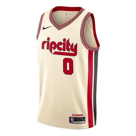 Nike NBA Training Sports Basketball Jersey ‘Cream White Red’ AV4668-121