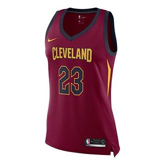(WMNS) Nike NBA Lebron James Icon Edition Swingman Jersey Basketball Vest SW Fan Edition Cavaliers No. 23 Red 867018-677