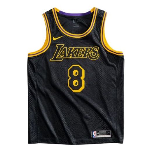 Men’s Nike NBA Los Angeles Lakers City Edition 8&24 Mamba Week Kobe Commemorate Black Jersey DJ0471-010
