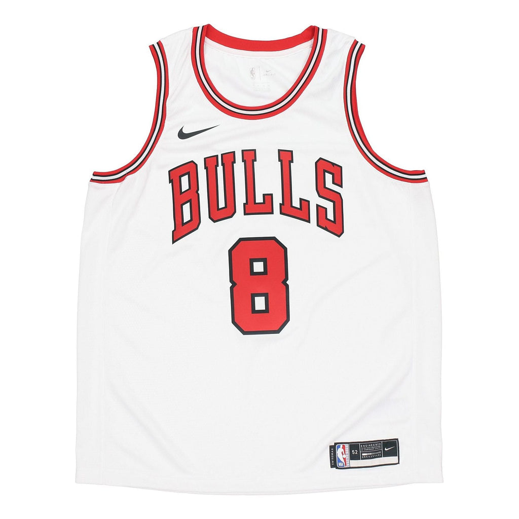 Men’s Nike NBA Swingman SW Fan Edition 2020 Season Chicago Bulls Zach Lavine No. 8 Basketball Sports White Jersey CW3586-105