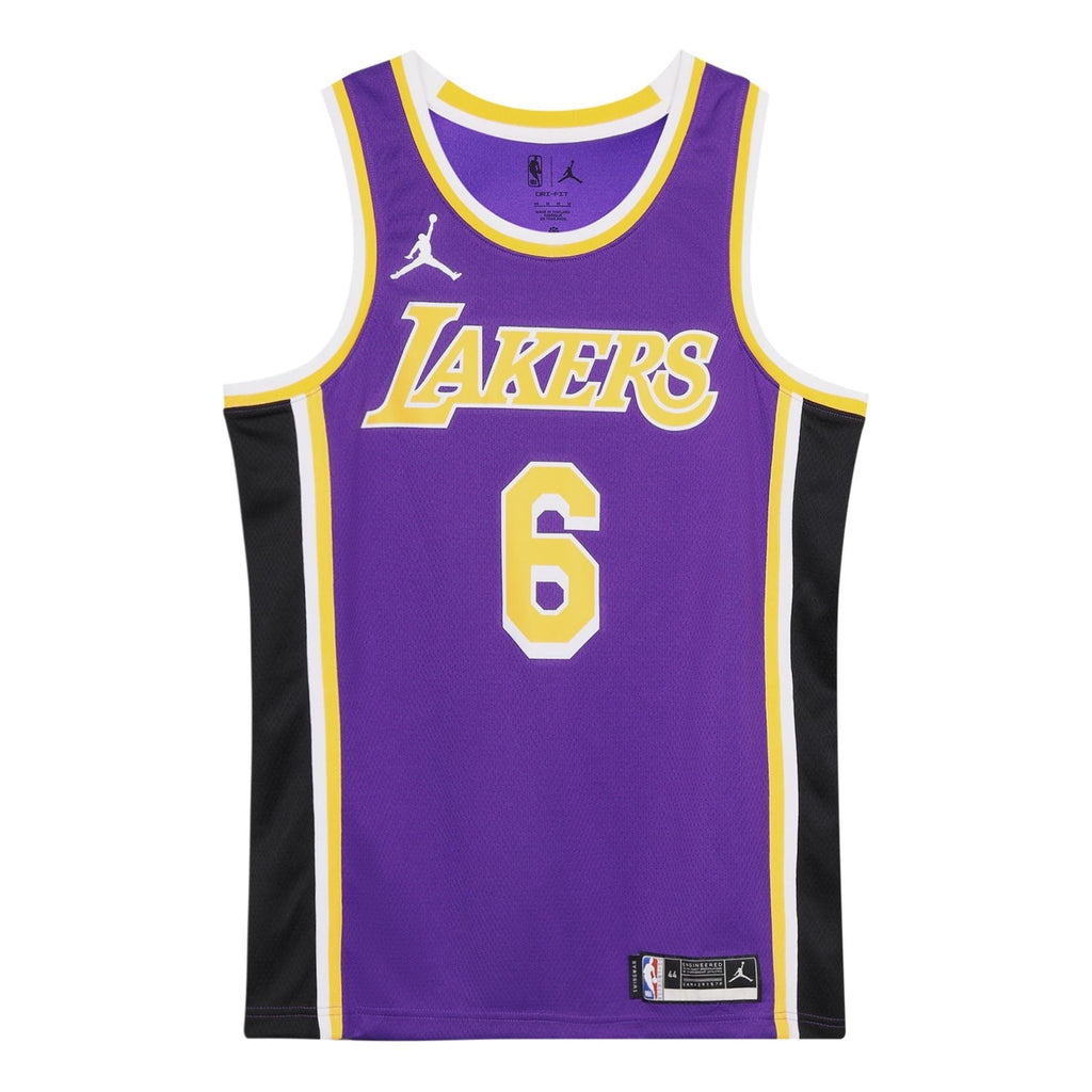 Men’s Nike NBA Quick Dry Sports Basketball SW Fan Edition Version Los Angeles Lakers Lebron James No. 6 Purple Jersey CV9481-513